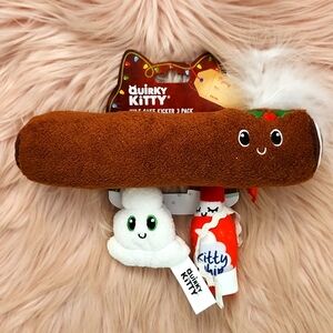 Brand New Quirky Kitty HOLIDAY INSPIRED CATNIP KICKER TOY-3CT